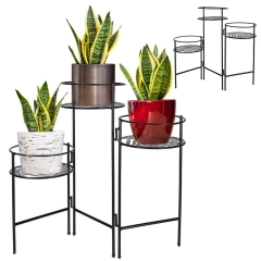 Kwietnik 3-poziomowy metalowy czarny / stojak osłonka doniczka