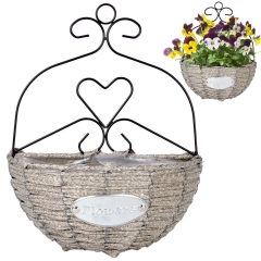 Kwietnik wiszący ścienny doniczka osłonka koszyk na ścianę kwiaty rośliny