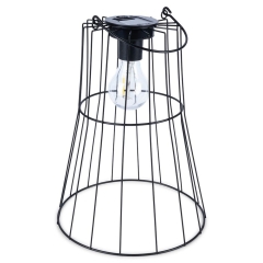 Lampion ogrodowy solarny metalowy 29 cm