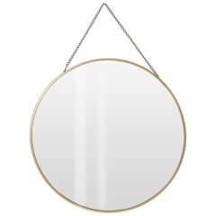 Lustro ścienne złote okrągłe 29 cm