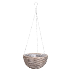 Osłonka na doniczkę wisząca wiklinowa 30x16 cm
