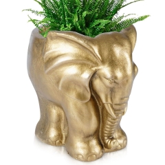 Osłonka na doniczkę złota słoń 26 cm
