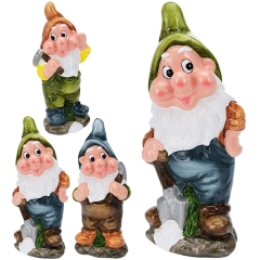 Krasnal ogrodowy kolorowy ozdoba do ogrodu figurka ogrodowa 29 cm
