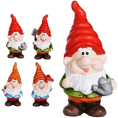 Krasnal ogrodowy kolorowy ozdoba do ogrodu figurka ogrodowa 32 cm