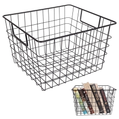 Czarny koszyk metalowy na owoce warzywa kosz patera miska loft