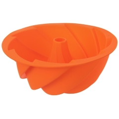 Forma foremka pieczenia do babki silikonowa z kominem kwiat SILLINIE 23,5cm