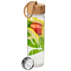 Butelka na wodę z sitkiem szklana 500 ml