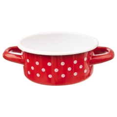 Garnek emaliowany 12 cm TECKA 600 ml