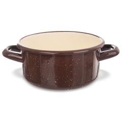 Garnek emaliowany 14 cm BROWN 1 l