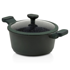 Garnek granitowy z pokrywką szklaną IMPERIAL 20 cm 2,5 l