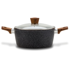 Garnek z pokrywką granitowy 24 cm NATURE 4 l