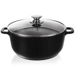 Garnek z pokrywką granitowy 28 cm 7 l GRANDE