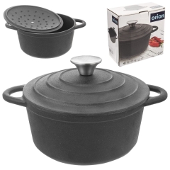 Garnek z pokrywką żeliwny 20 cm LITINA 2,7 l