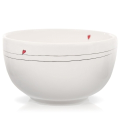 Miska miseczka / salaterka ceramiczna biała SERDUSZKA 450 ml