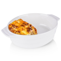 Naczynie żaroodporne ceramiczne białe 19x13,5x5 cm 440 ml