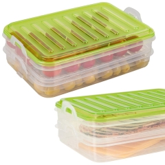 Pojemnik organizer box do lodówki na wędliny sery 2-poziomowy kuchenny