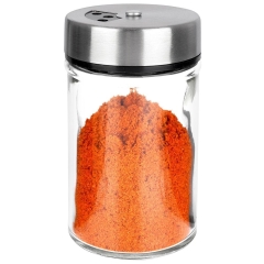 Pojemnik szklany na przyprawy z dozownikiem 100 ml kuchenny z sitkiem