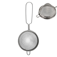Sitko kuchenne podwójne / zaparzacz do herbaty ziół z uchwytem stalowy 9,5 cm