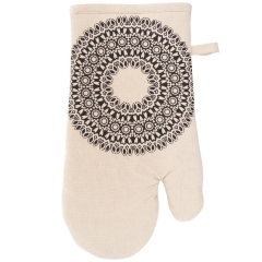Rękawica kuchenna bawełniana beżowa mandala 31 cm