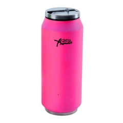Kubek termiczny termos bidon neonowa różowa PUSZKA 400 ml
