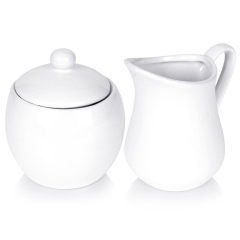 Cukierniczka i mlecznik porcelanowe 2 el.