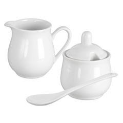 Cukierniczka i mlecznik porcelanowy zestaw 4 el.