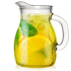 Dzbanek szklany do napojów z uchwytem 600 ml na wode sok lemoniadę solidny