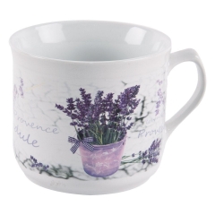 Kubek ceramiczny z uchem garnuszek do podgrzewania picia kawy herbaty 650ml