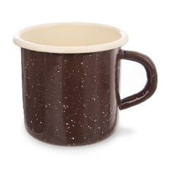Kubek emaliowany BROWN 400 ml