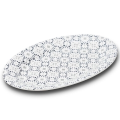 Półmisek porcelanowy talerz płytki owalny MAIOLICA GREY 36x24 cm