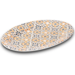 Półmisek porcelanowy talerz płytki owalny MAIOLICA ORANGE 36x24 cm