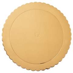 Podkład pod tort ciasto deser okrągły mata podkładka złota ozdobna 30 cm