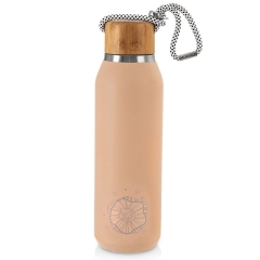 Termos / butelka termiczna stalowa próżniowa różowa 580 ml