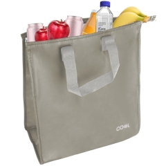 Torba termiczna na zakupy termoizolacyja plażowa turystyczna duża szara 20l