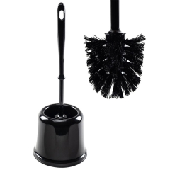 Szczotka toaletowa do WC z pojemnikiem czarna 38 cm