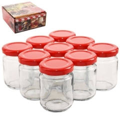 Słoik szklany z zakrętką na przecier pomidorowy przyprawy 60 ml 9 sztuk