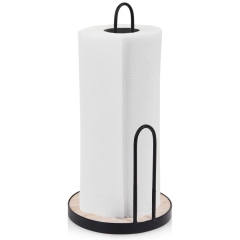 Stojak na ręcznik papierowy metalowy czarny 30 cm
