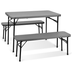 Stół turystyczny składany z ławkami 3 el.
