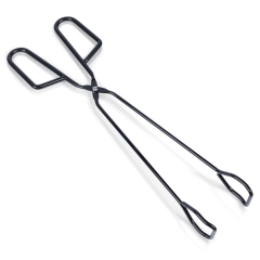 Szczypce grillowe metalowe czarne 31,5 cm do grilla kuchenne uniwersalne
