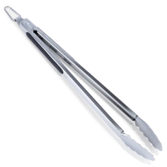 Szczypce grillowe stalowe 39cm kuchenne do grilla rusztu stalowe nierdzewne