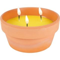 Świeca świeczka przeciw komarom doniczka z terakoty Citronella 17x9 cm