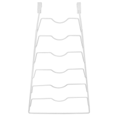 Wieszak na pokrywki na drzwi metalowy biały