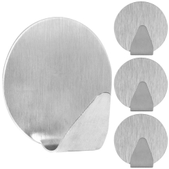 Wieszak samoprzylepny na ręcznik ścierkę / haczyk stalowy okrągły 4 szt. 4x3,5 cm