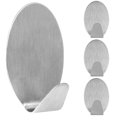 Wieszak samoprzylepny na ręcznik ścierkę / haczyk stalowy owalny 4 szt. 5,5x3,5 cm