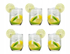 Szklanka Niska 6 szt do wody soków napojów drinków 300 ml prosta klasyczna