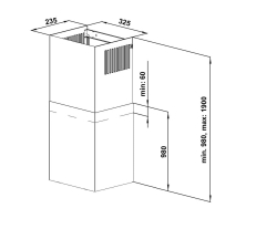 Przedłużka do okapu Verta 90 Black