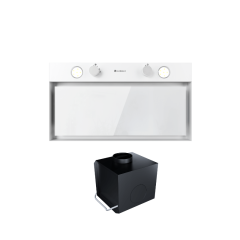 Okap kuchenny Fluxime 60.1 White + Turbina TW 2.1