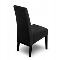 Elegancki Pokrowiec krzesło elastyczny uniwersalny czarny welwetowy ozdoba