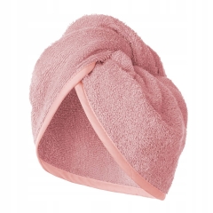 TURBAN DO WŁOSÓW RĘCZNIK NA GŁOWĘ BAWEŁNA FROTTE PUDER chłonny duży