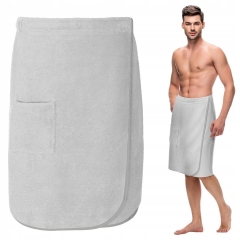 KILT RĘCZNIK KĄPIELOWY MĘSKI DO SAUNY L/XL BAWEŁNA FROTTE SPA BASEN SZARY